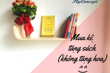 Mua kệ sách uốn cong Plyconcept Book Shelf được tặng sách hay