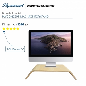 Kệ màn hình máy tính, Kệ Imac gỗ uốn cong PlyConcept Imac Stand - Laminate Màu Gỗ