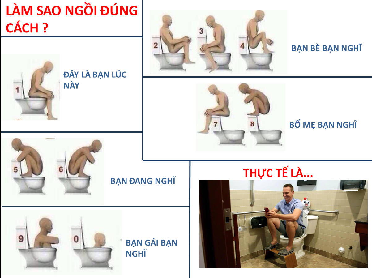 tư thế ngồi đúng chuẩn cho người bị táo bón